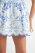 TROPICAL MINI WHITE BLUE DRESS